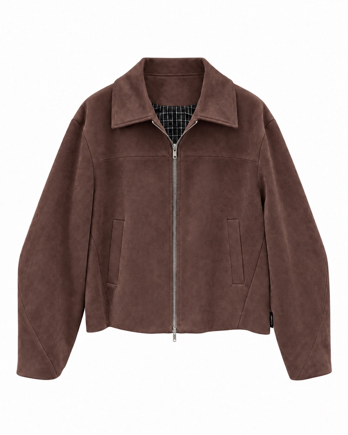 The Suede Zip Jacket in Chocolate